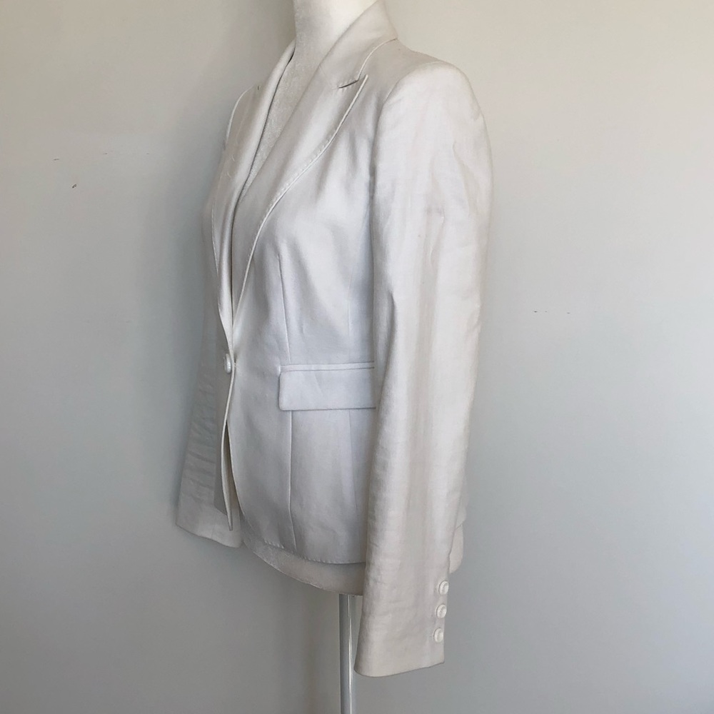Nine West Lined Linen Blazer Sz 2 - Picture 2 of 6